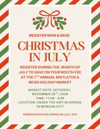 7th Annual Mistletoe & Mostt Holiday Market, cajun coast