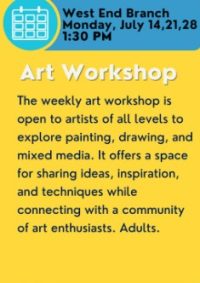 Adults art workshop, cajun coast