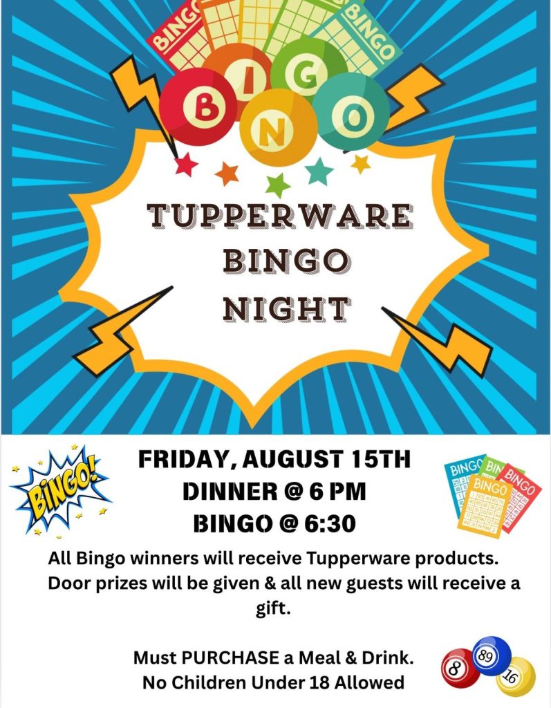 Tupperware Bingo, cajun coast