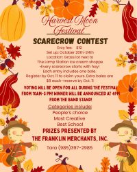 Scarecrow contest, cajun coast