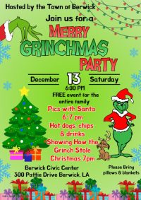 Grinchmas Party Berwick, Cajun Coast