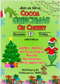 Cocoa Grinchmas On Cherry, cajun coast