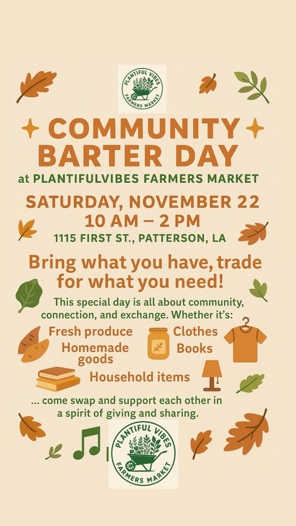 Community Barter Day, Cajun Coast