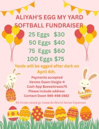 Aliyah's Egg My Yard, cajun coast