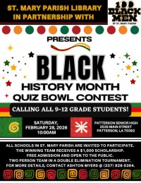 St Mary Parish Library & 100 Black Men Quiz Bowl Contest, Cajun coast