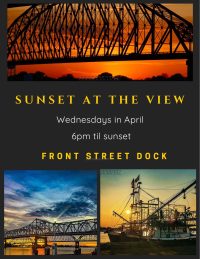 sunset at view dock, cajun coast