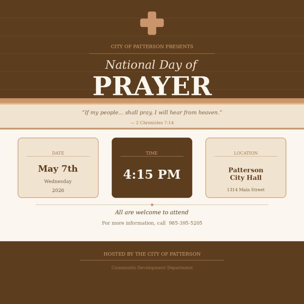 City of Patterson National Day of Prayer cajun coast