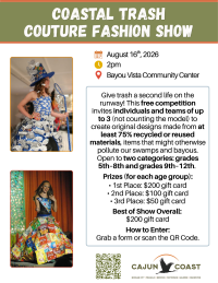 Coastal Trash Couture Fashion Show Flyer