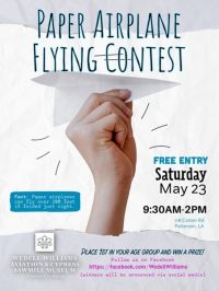 Paper Airplane Flying Contest cajun coast