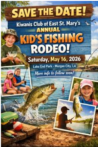 Annual Kids Fishing Rodeo, cajun coast