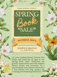 Berwick Branch Library Spring Book Sale cajun coast