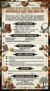 Centerville Cast Iron Cookoff cajun coast