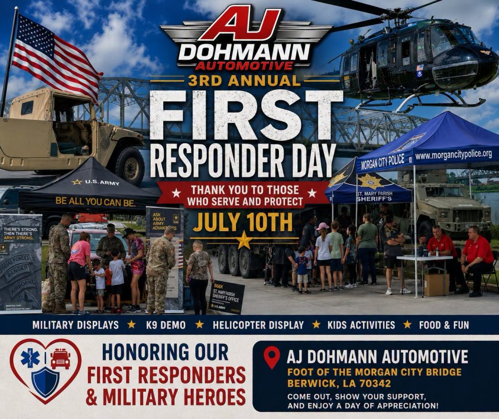 AJ Dohmann's 3rd Annual First Responders Day, cajun coast