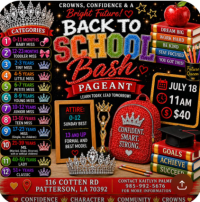 Back to School Bash Pageant, cajun coast