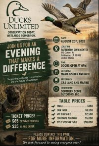 Ducks unlimited, Cajun Coast
