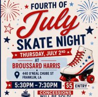 Fourth Of JUly Skate Night, cajun coast