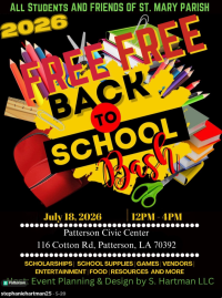 Free Back to School Bash, cajun coast
