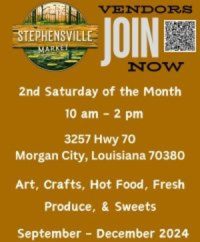 Stephensville Market Sept thru Dec cajun coast