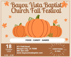 Bayou Vista Baptist, Cajun Coast