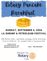Rotary Pancack Breakfast cajun coast