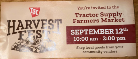 Tractor Supply Famers Market cajun coast